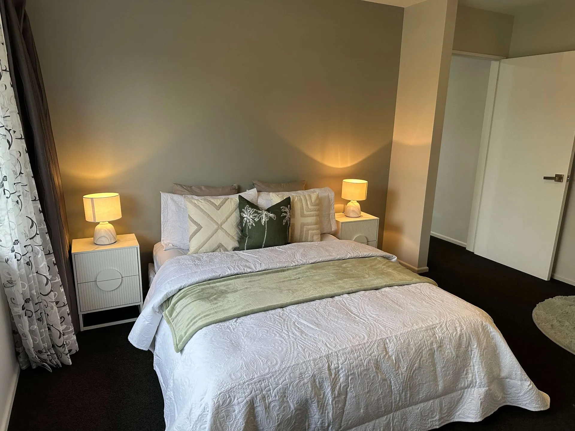 Styled master bedroom