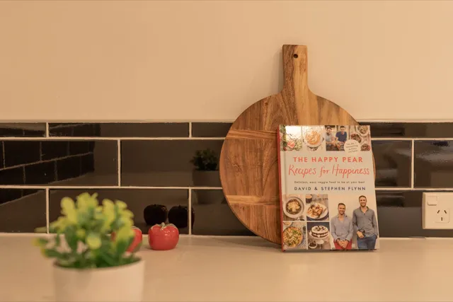 Staged kitchen styling detail