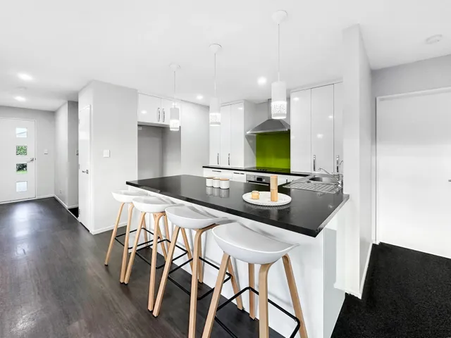 Staged dining area