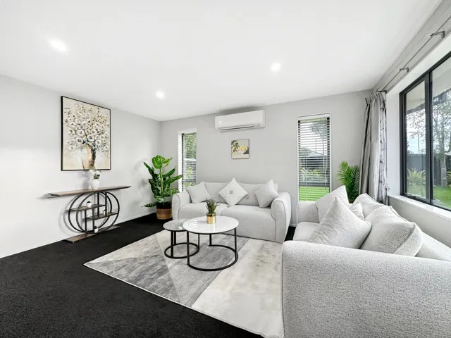Staged outdoor area